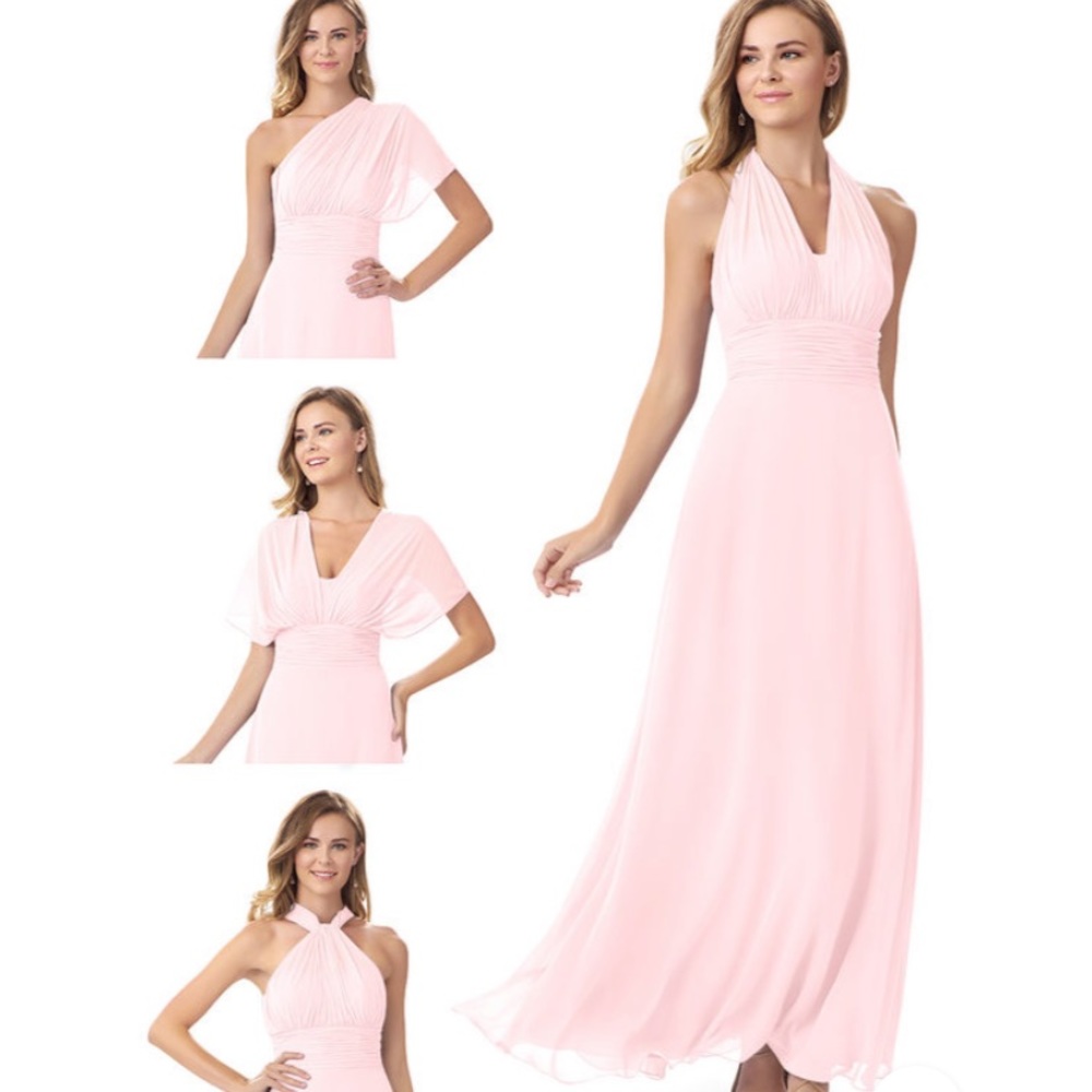 Azazie Fifi Dress- Blushing Pink Size 0
